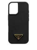 Prada Saffiano leather iPhone 16 case - Black