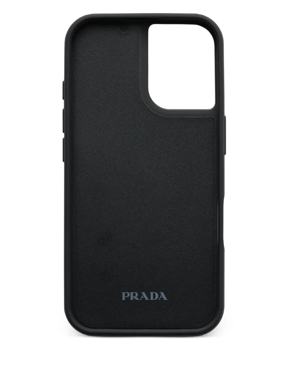 Prada Saffiano leren iPhone 16 hoesje Zwart
