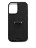 Prada Saffiano leather iPhone 16 case - Black