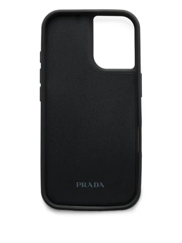 Prada サフィアーノレザー iPhone 16 ケース | ブラック Prada サフィアーノレザー iPhone 16 ケース | ブラック