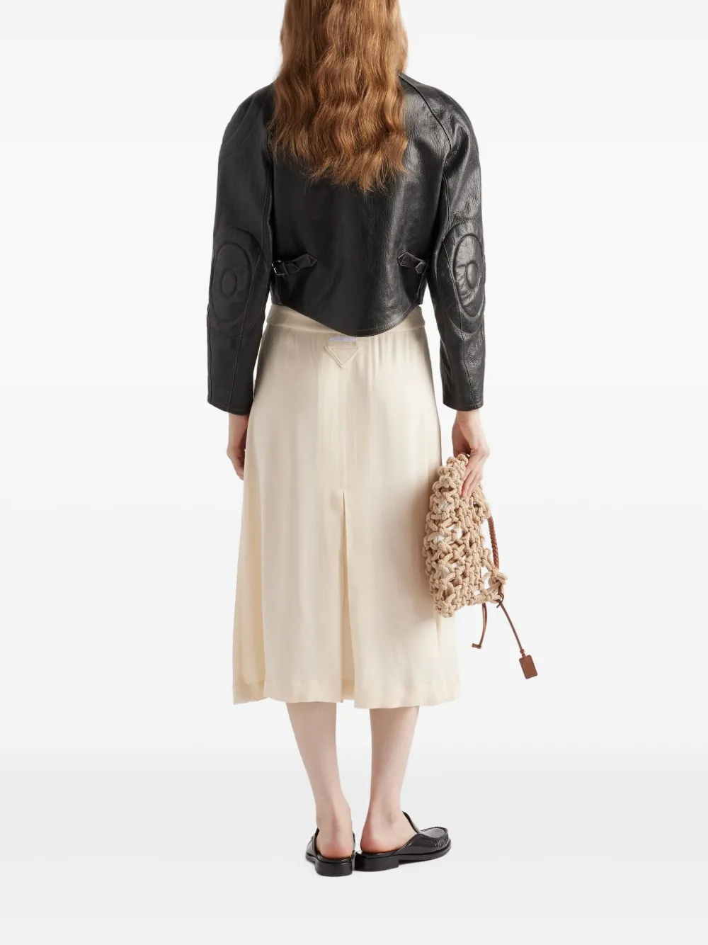 Prada Leren jack Zwart