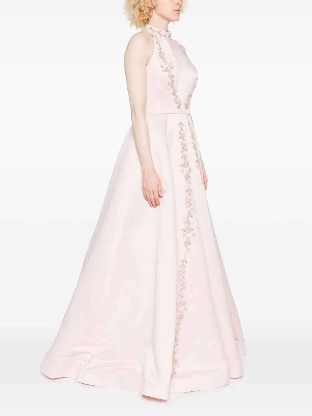 AAVVA Avondjurk met bloemenprint Roze