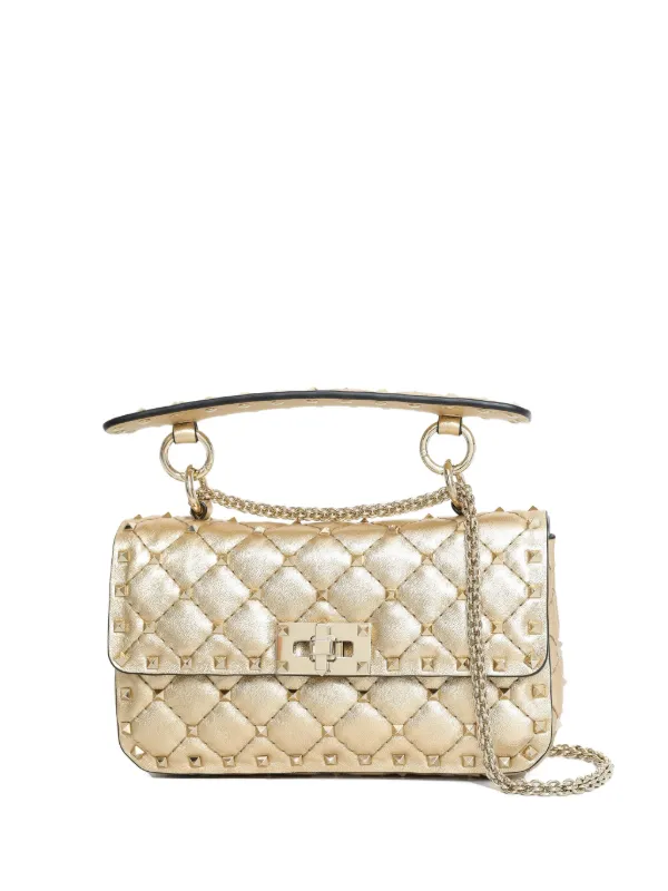 Valentino Garavani ロックスタッズ スパイク ラミネートレザー Valentino Garavani ロックスタッズ スパイク ラミネートレザー