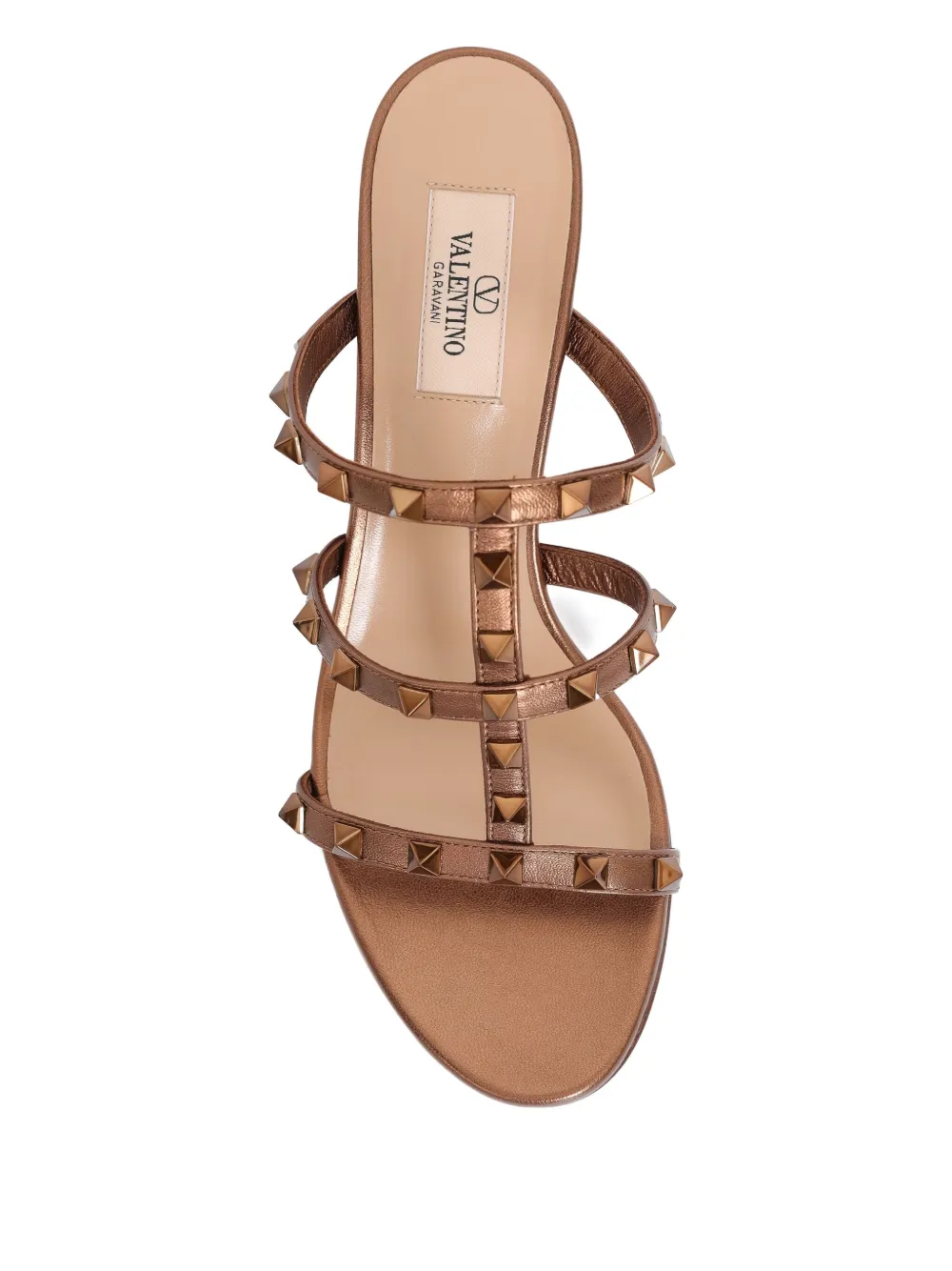 Valentino Garavani 60mm Rockstud sandals Neutrals