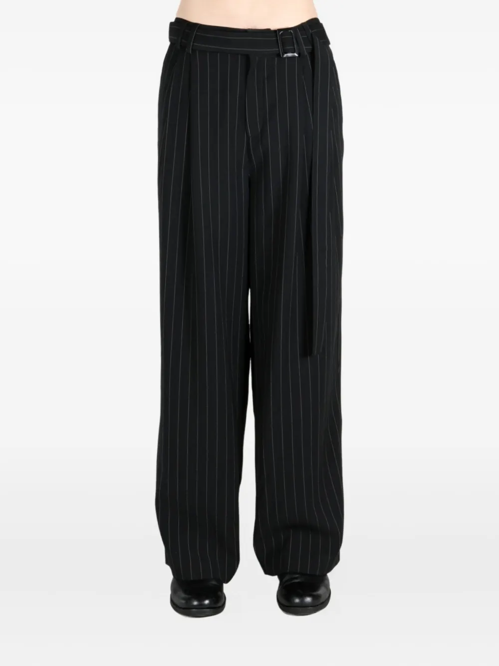 LGN LOUIS GABRIEL NOUCHI pinstriped trousers - Zwart