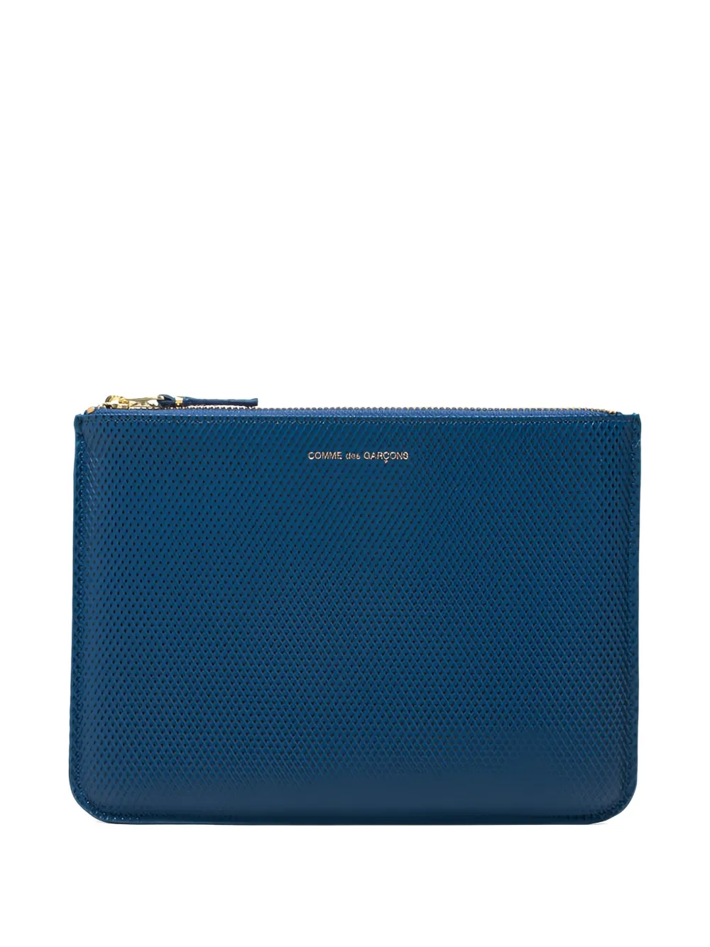 Comme Des Garçons Comme Des Garçons textured zip wallet Blauw