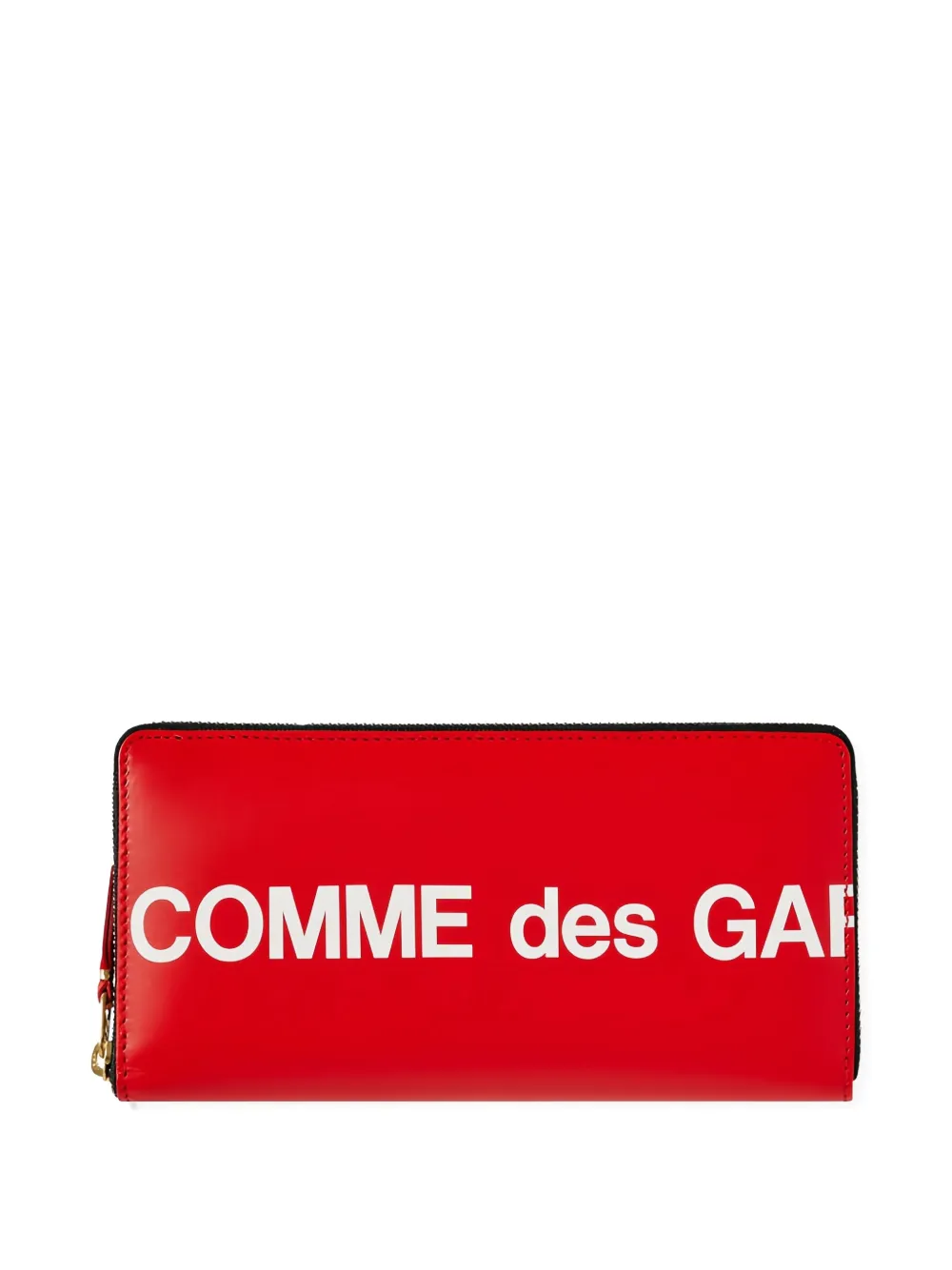 Comme Des Garçons Comme Des Garçons logo-plaque zip wallet Rood