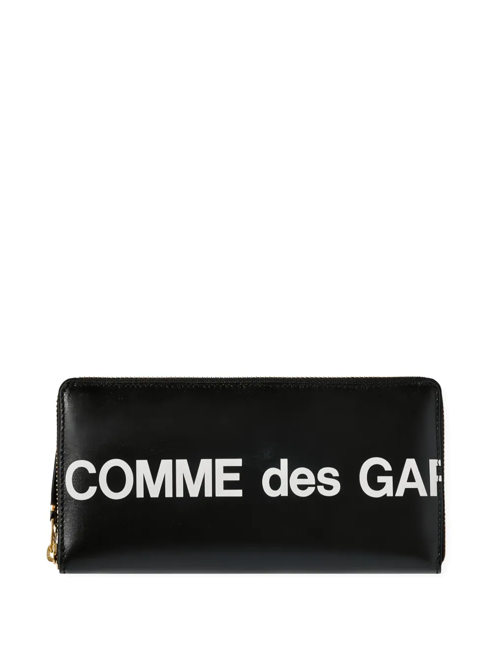 Comme Des Garçons Comme Des Garçons logo-plaque zip wallet Zwart