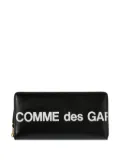 Comme Des Garçons Comme Des Garçons logo-plaque zip wallet - Black