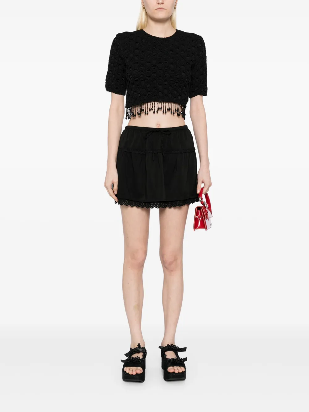 Reformation Tavia rok - Zwart