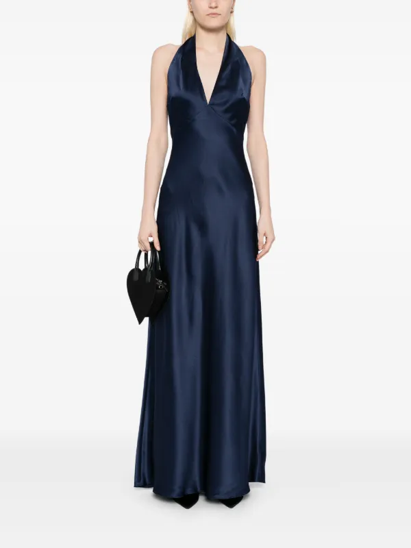 reformation daniela silk dress navy size 0 Reformation Daniela Silk Dress Es | Blue