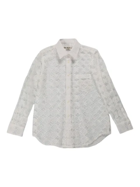 Comme Des Garçons sheer lace shirt