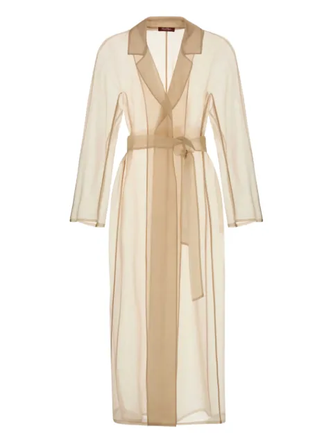 Max Mara Duomo sheer long coat