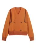 Jacquemus double-breasted striped cardigan - Orange