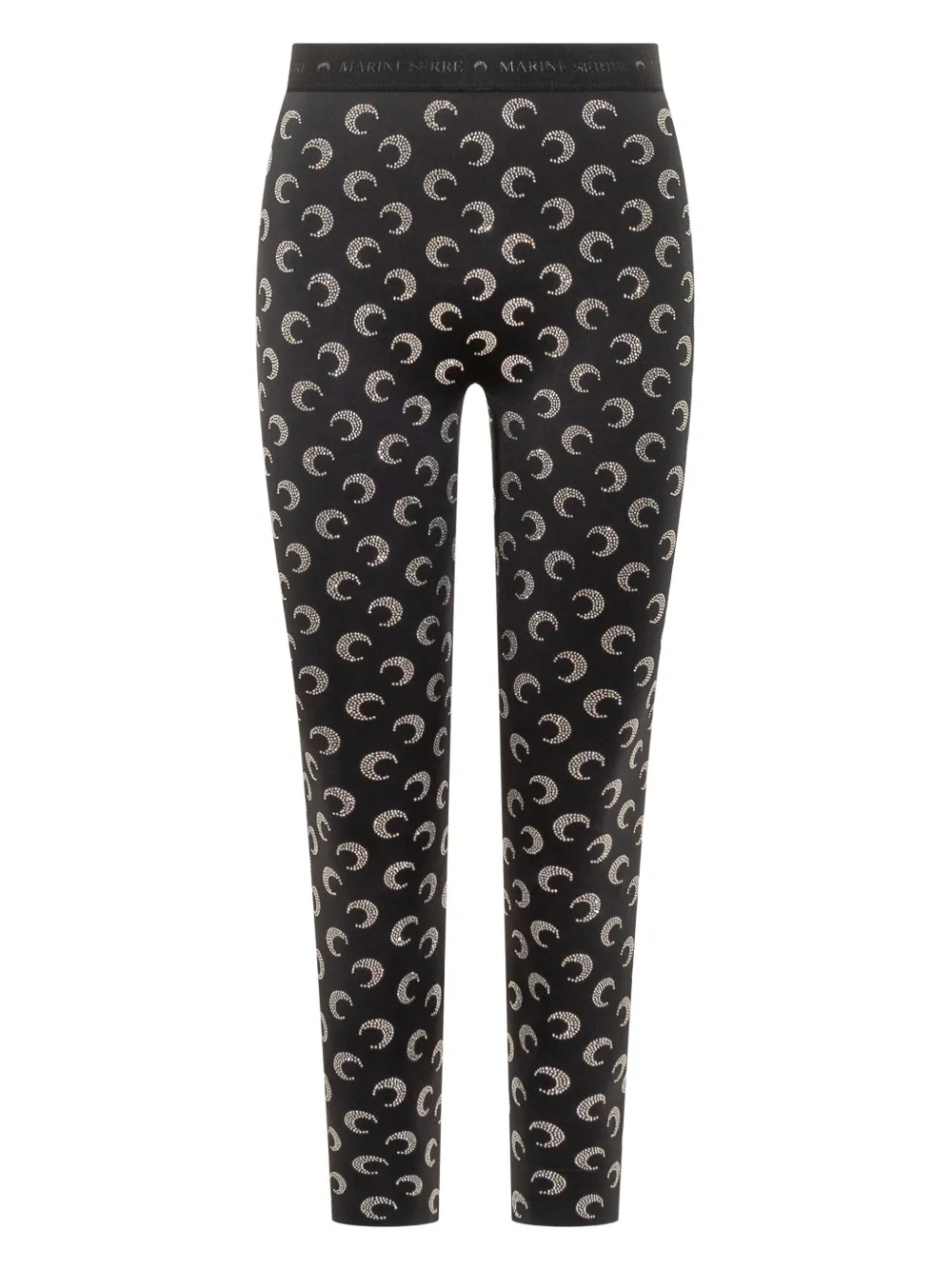 Marine Serre Legging met gerecycled stras Zwart