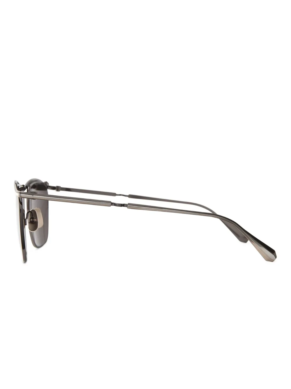 MR. LEIGHT Zonnebril met rechthoekig titanium montuur Goud