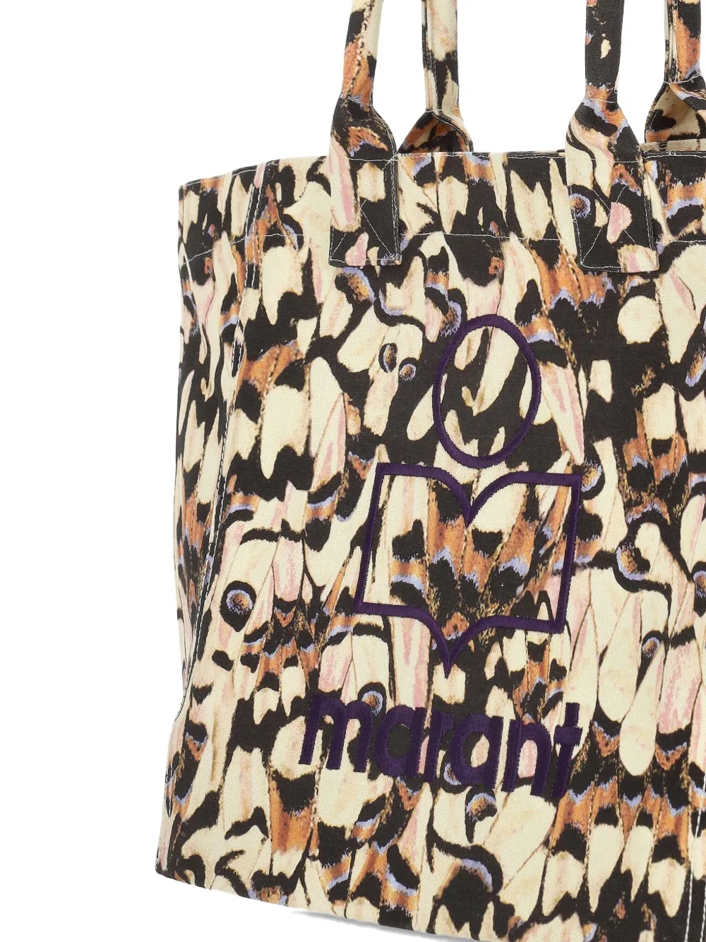 ISABEL MARANT butterfly-print tote bag Beige