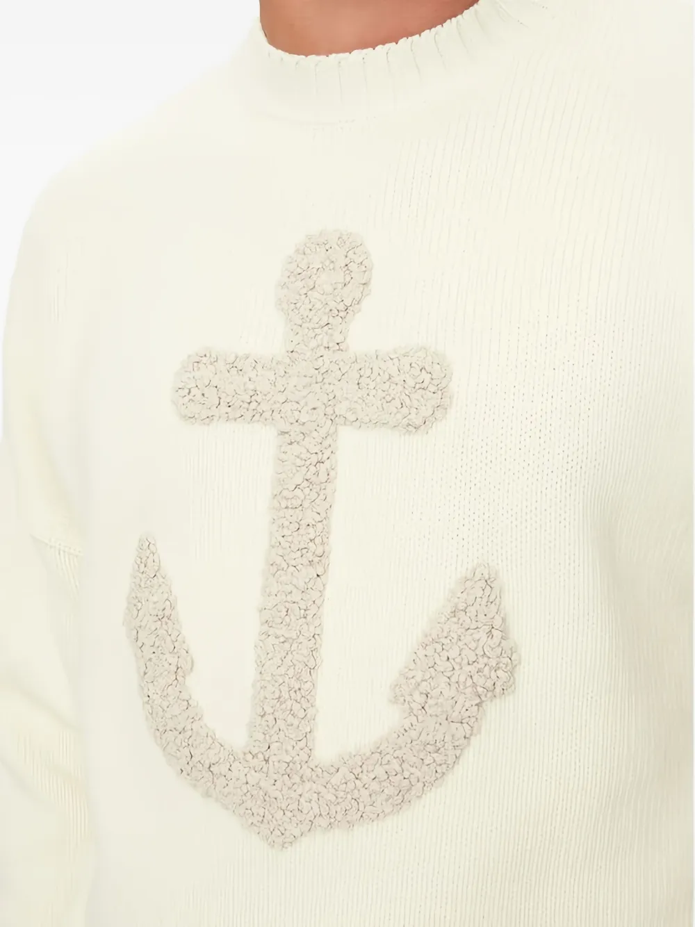 Paul & Shark Anchor Sweater In White