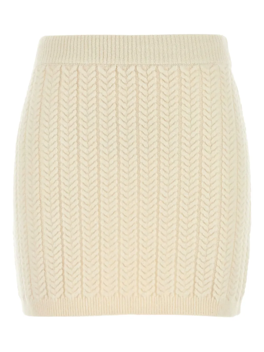 Sportmax Kabelgebreide mini-rok Beige