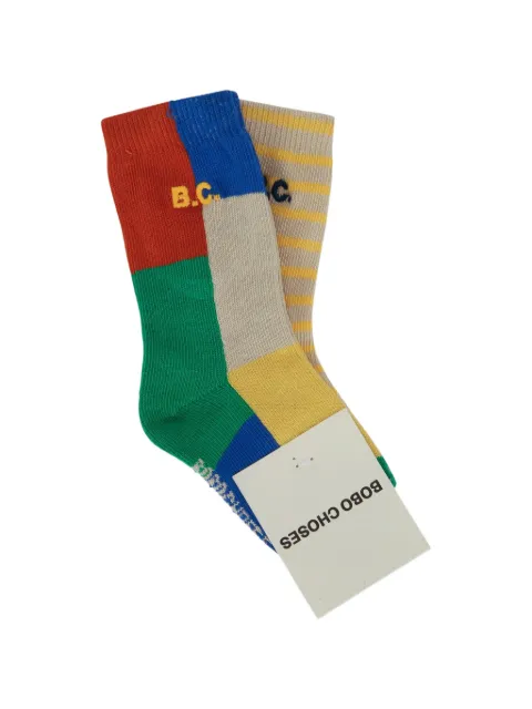 Bobo Choses set de dos pares de calcetines a rayas