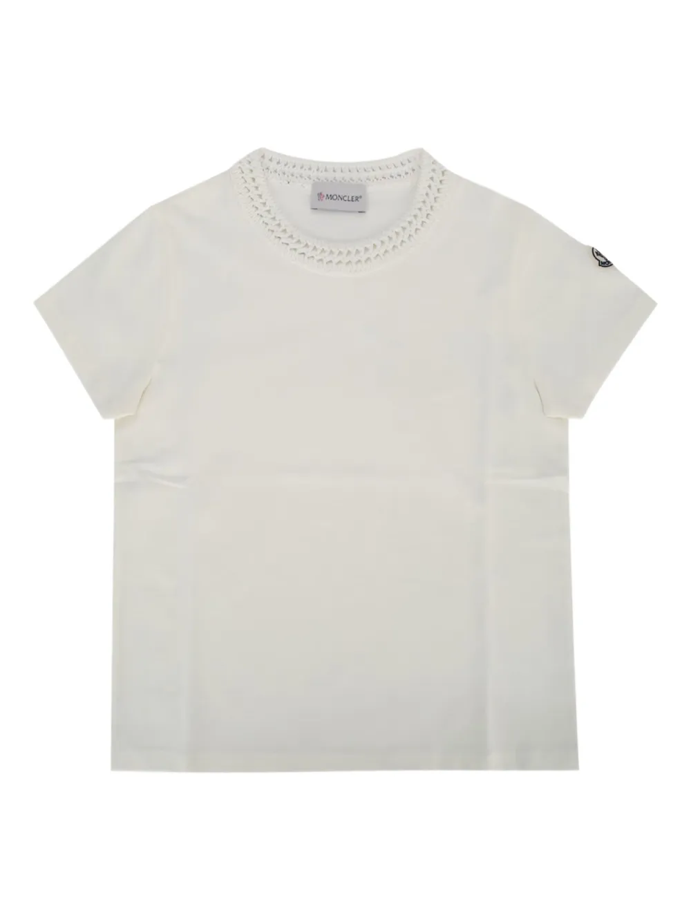 Moncler Enfant Katoenen T-shirt Beige