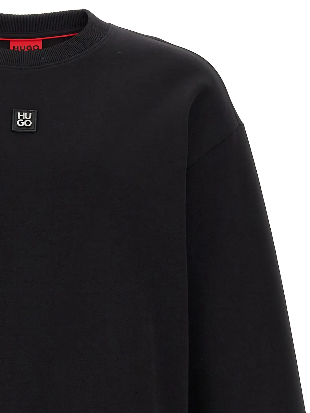 BOSS Dettil sweater met ronde hals Zwart