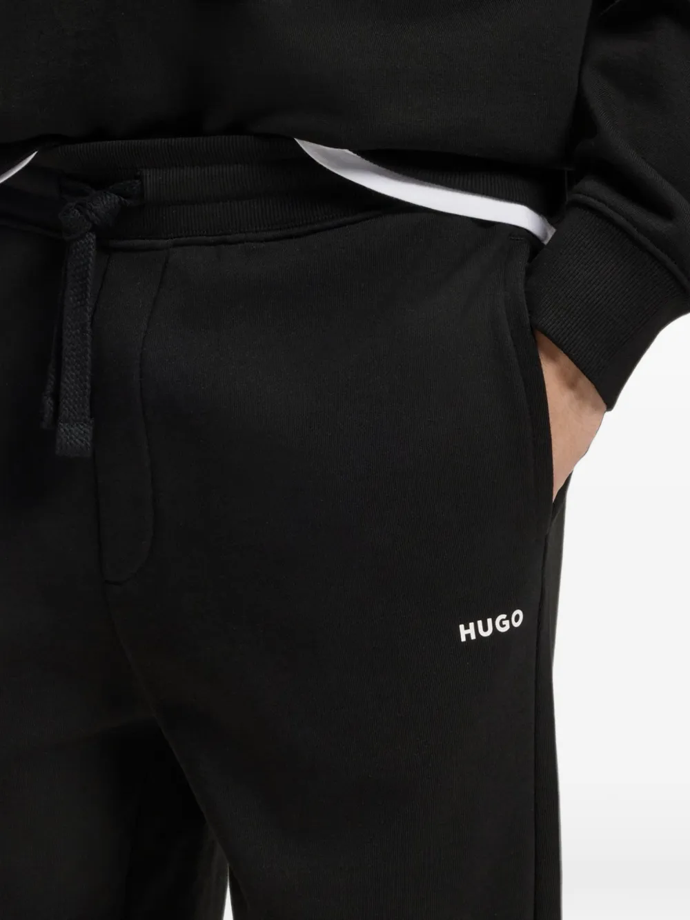 HUGO Dayote joggingbroek met trekkoord Zwart