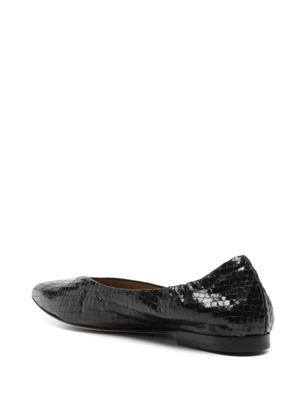 Anna F. snake skin-effect ballet flats Zwart