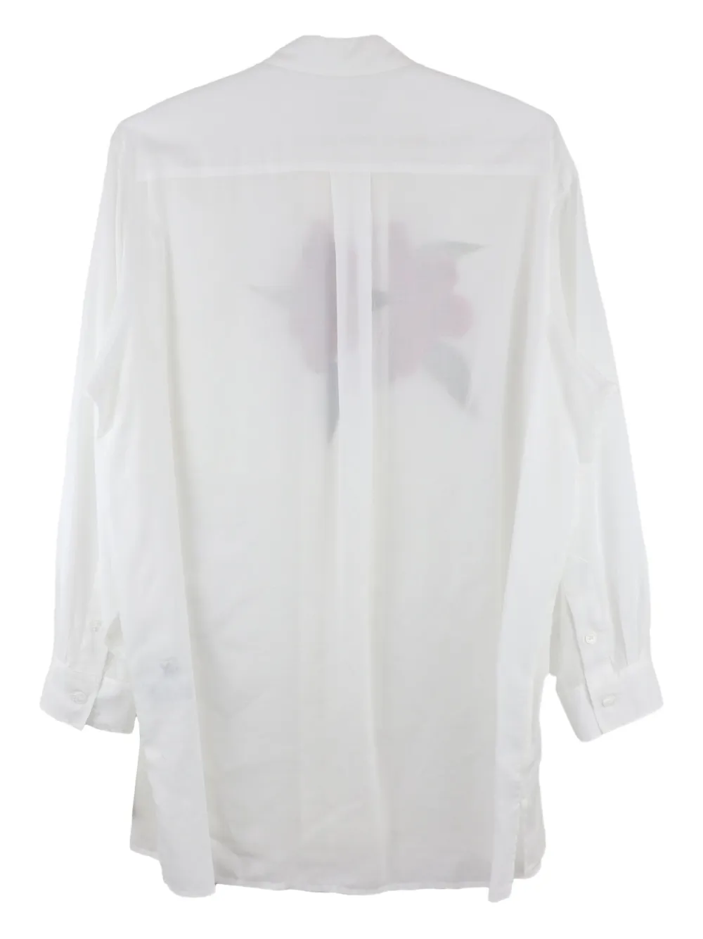 Y's rose-print shirt - Wit