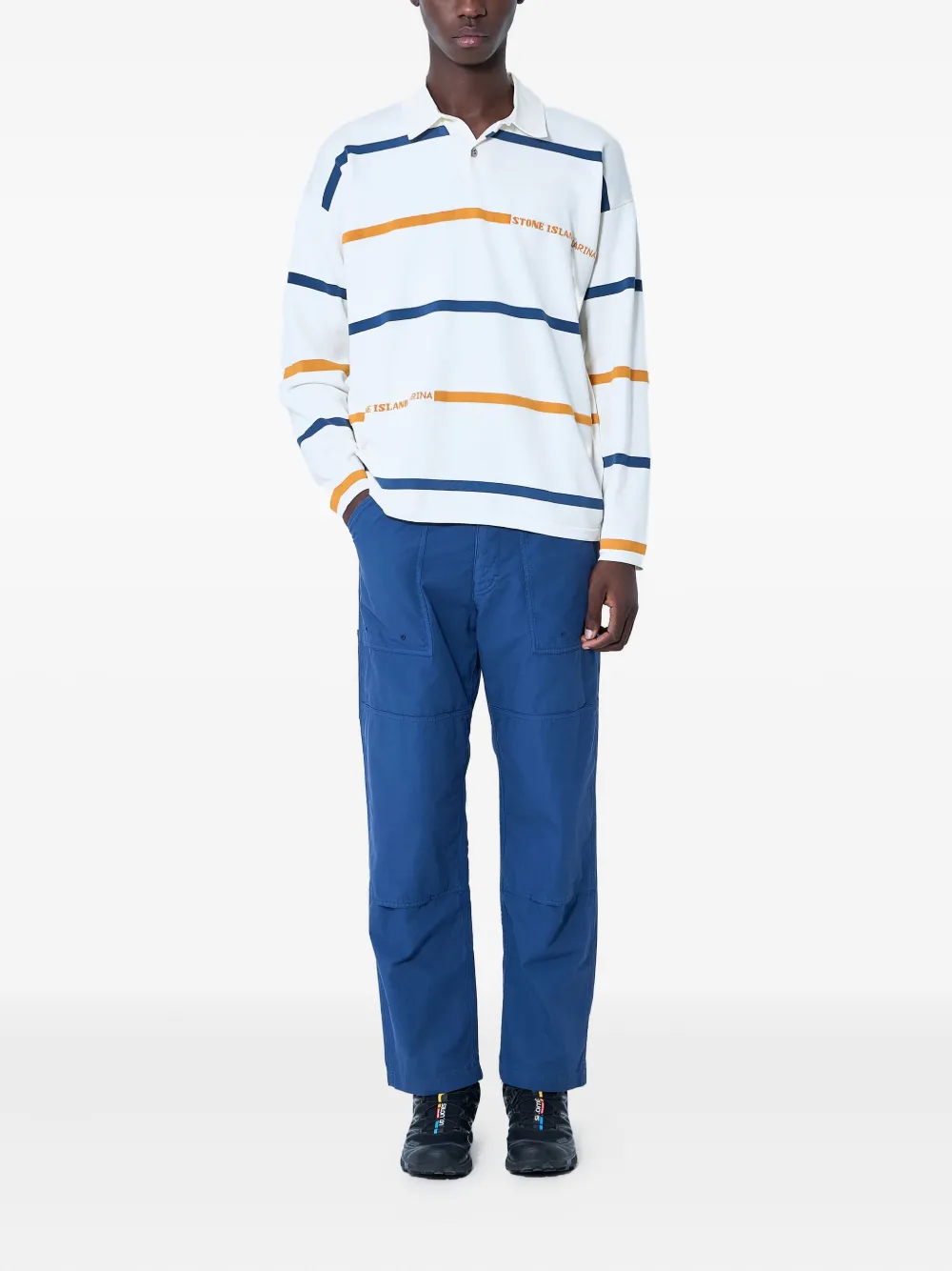 Stone Island multi-pocket chino trousers Blauw