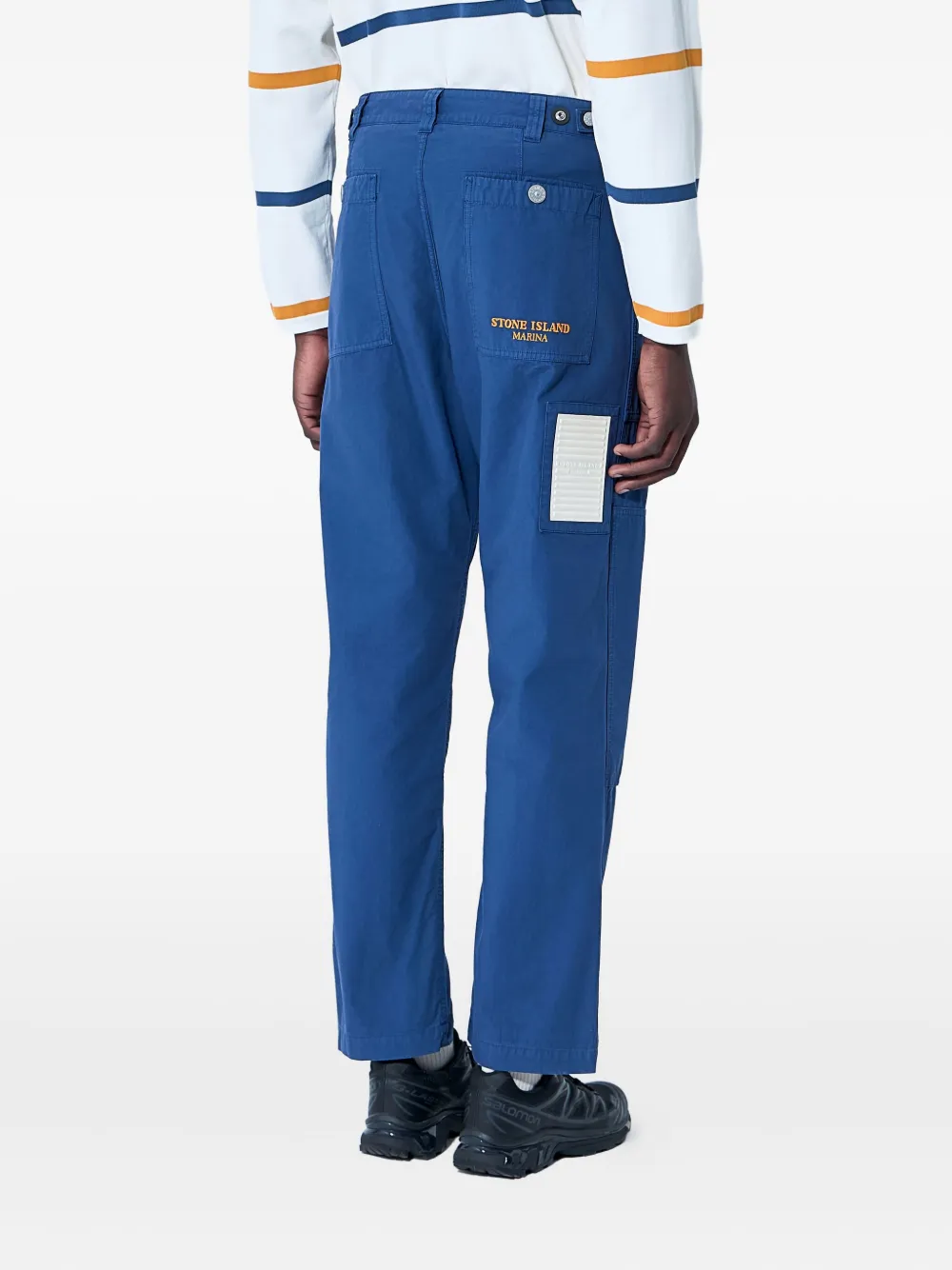 Stone Island multi-pocket chino trousers Blauw