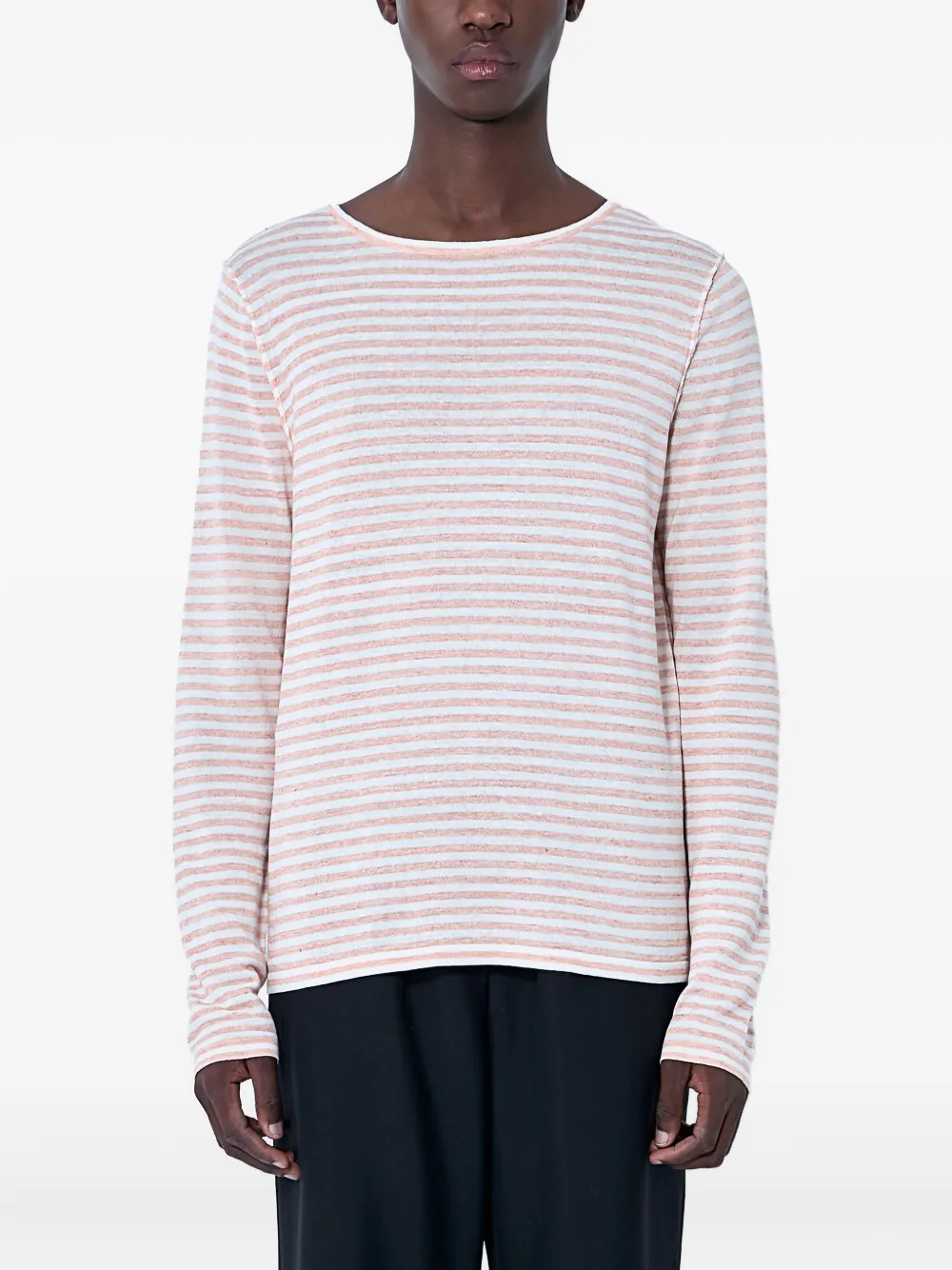 The Row striped long-sleeve sweater | Pink | Image 1