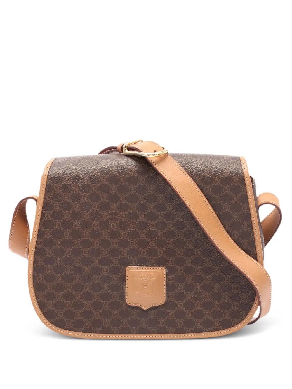 Céline Pre-Owned 2000s マカダム ショルダーバッグ - ブラウン Céline Pre-Owned 2000s マカダム ショルダーバッグ - ブラウン