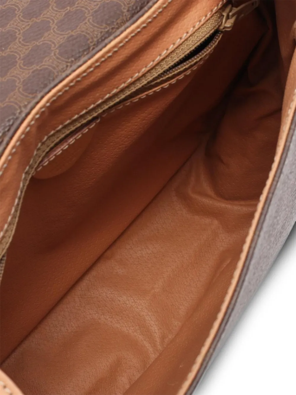 Pre-owned Celine 2000s Macadam Shoulder Bag In Brown