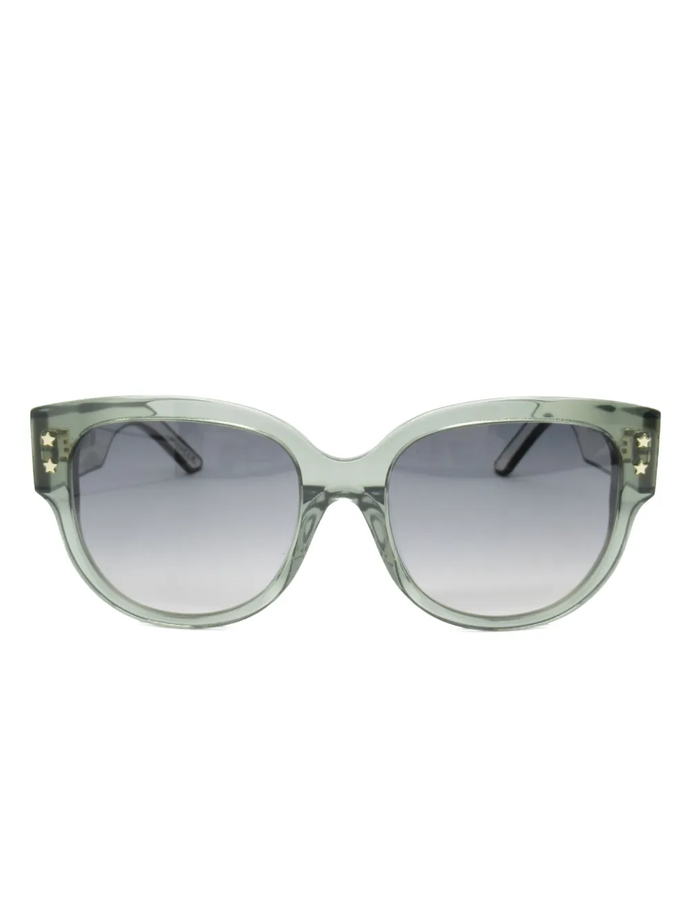 Christian Dior Pre-Owned 2020s Pacific ジオメトリックフレーム サングラス - グリーン Christian Dior Pre-Owned 2020s Pacific ジオメトリックフレーム サングラス - グリーン