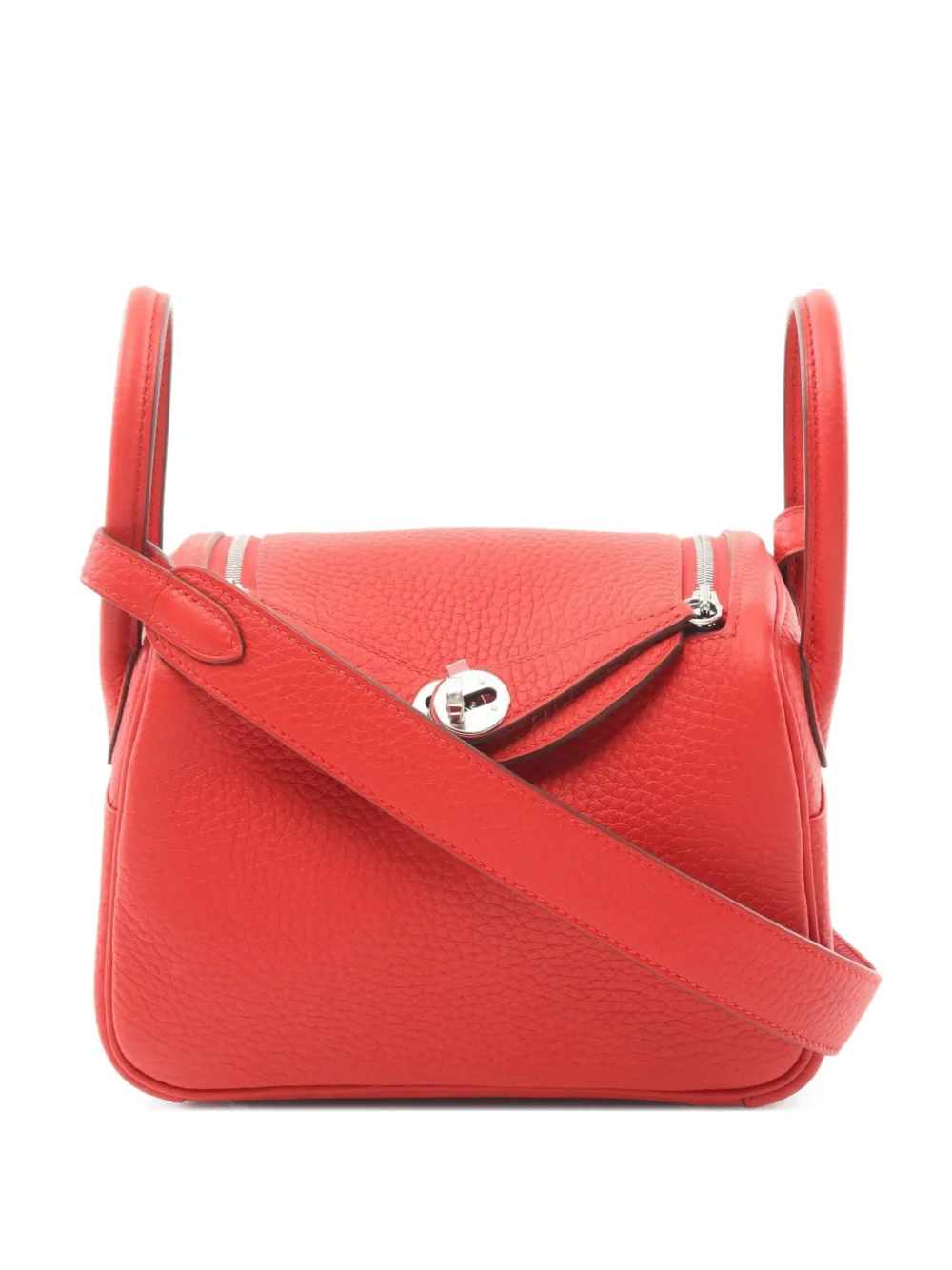 Hermès Pre-Owned 2025 リンディ ショルダーバッグ ミニ - レッド Hermès Pre-Owned 2025 リンディ ショルダーバッグ ミニ - レッド