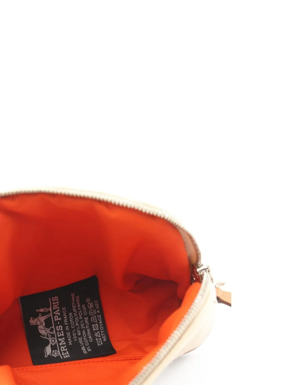 Pre-owned Hermes 2020s Mini Bolide Makeup Bag In Neutrals