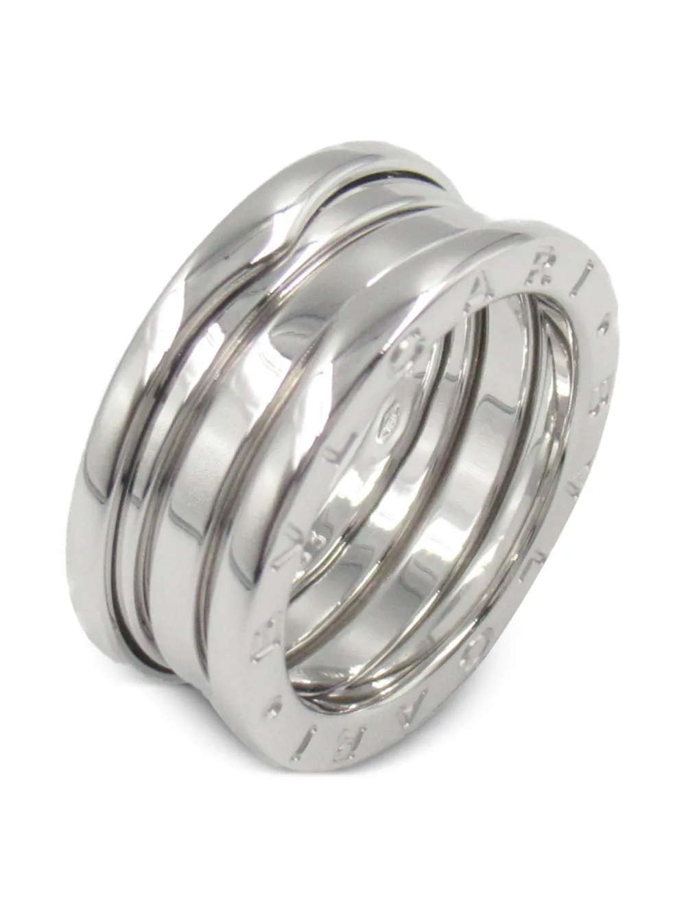 Pre-owned Bvlgari 2010s 18k White Gold B.zero1 Ring In 银色
