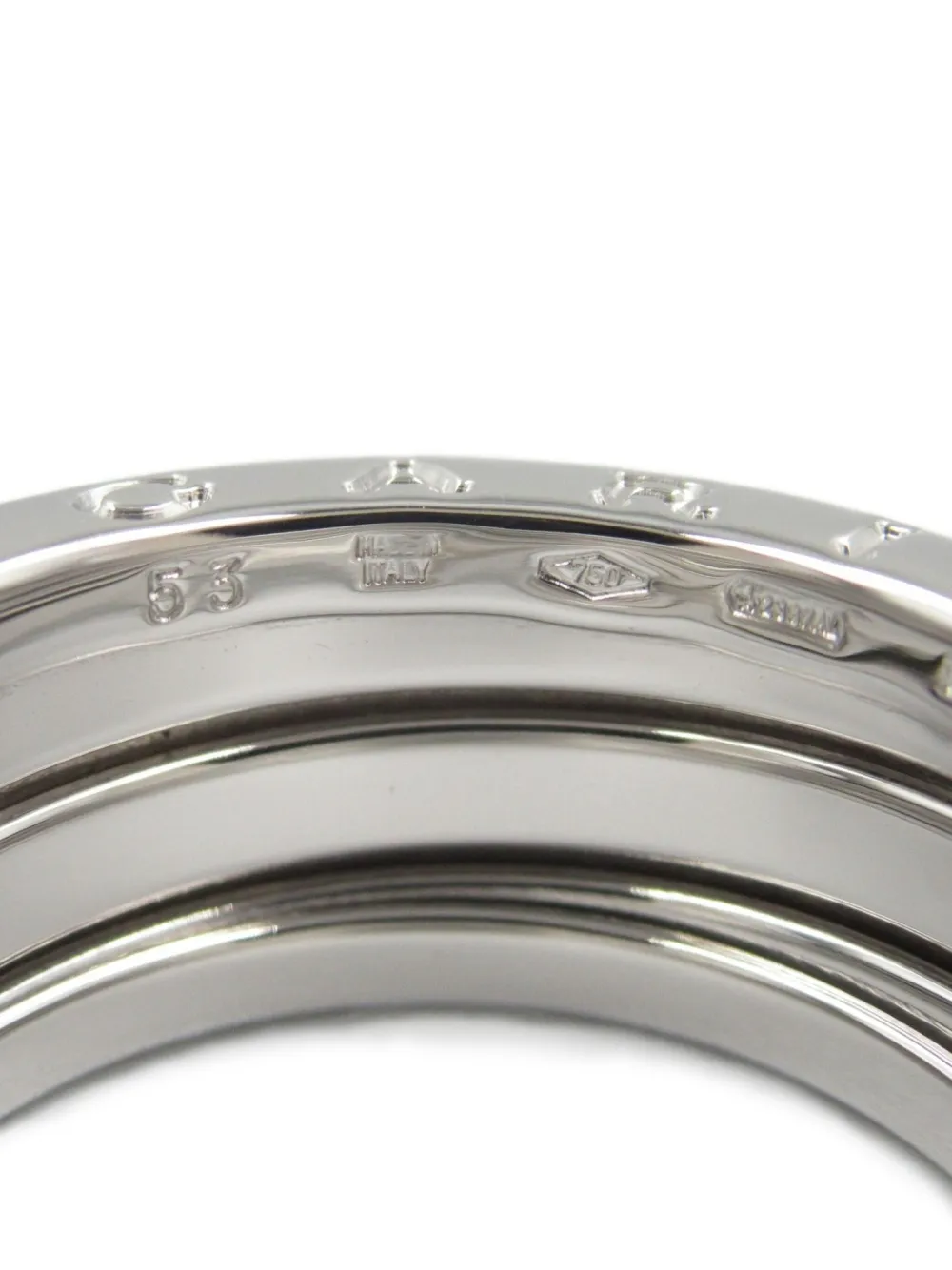 Pre-owned Bvlgari 2010s 18k White Gold B.zero1 Ring In 银色