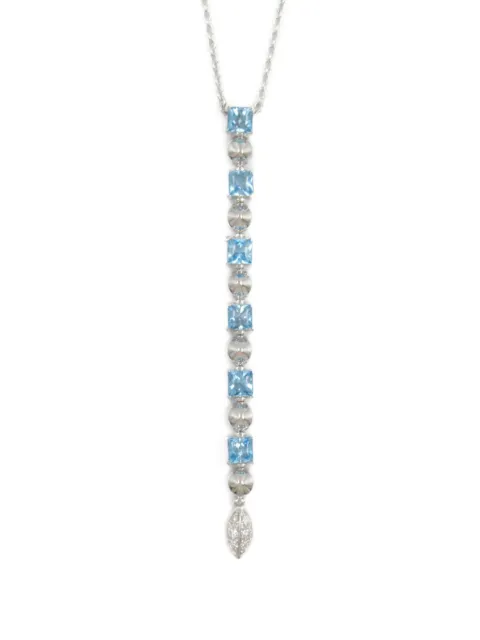 Bvlgari Pre-Owned collar Lucia en oro blanco de 18kt con diamante y topacio