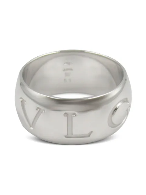 Bvlgari Pre-Owned 2010s 18K white gold Monologo ring