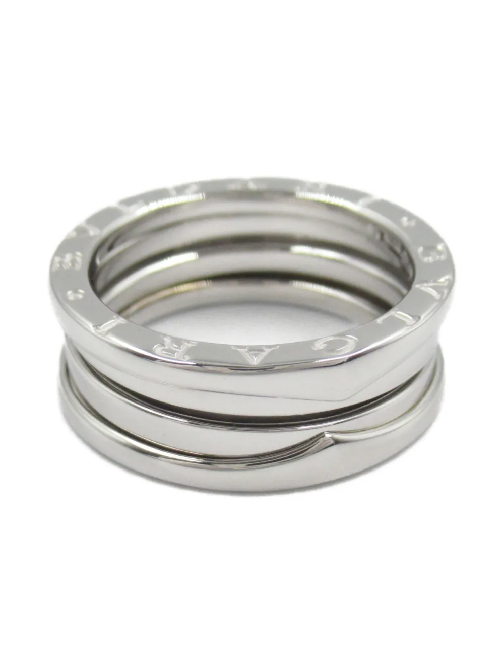 Pre-owned Bvlgari 2010s 18k White Gold B-zero1 Ring In 银色