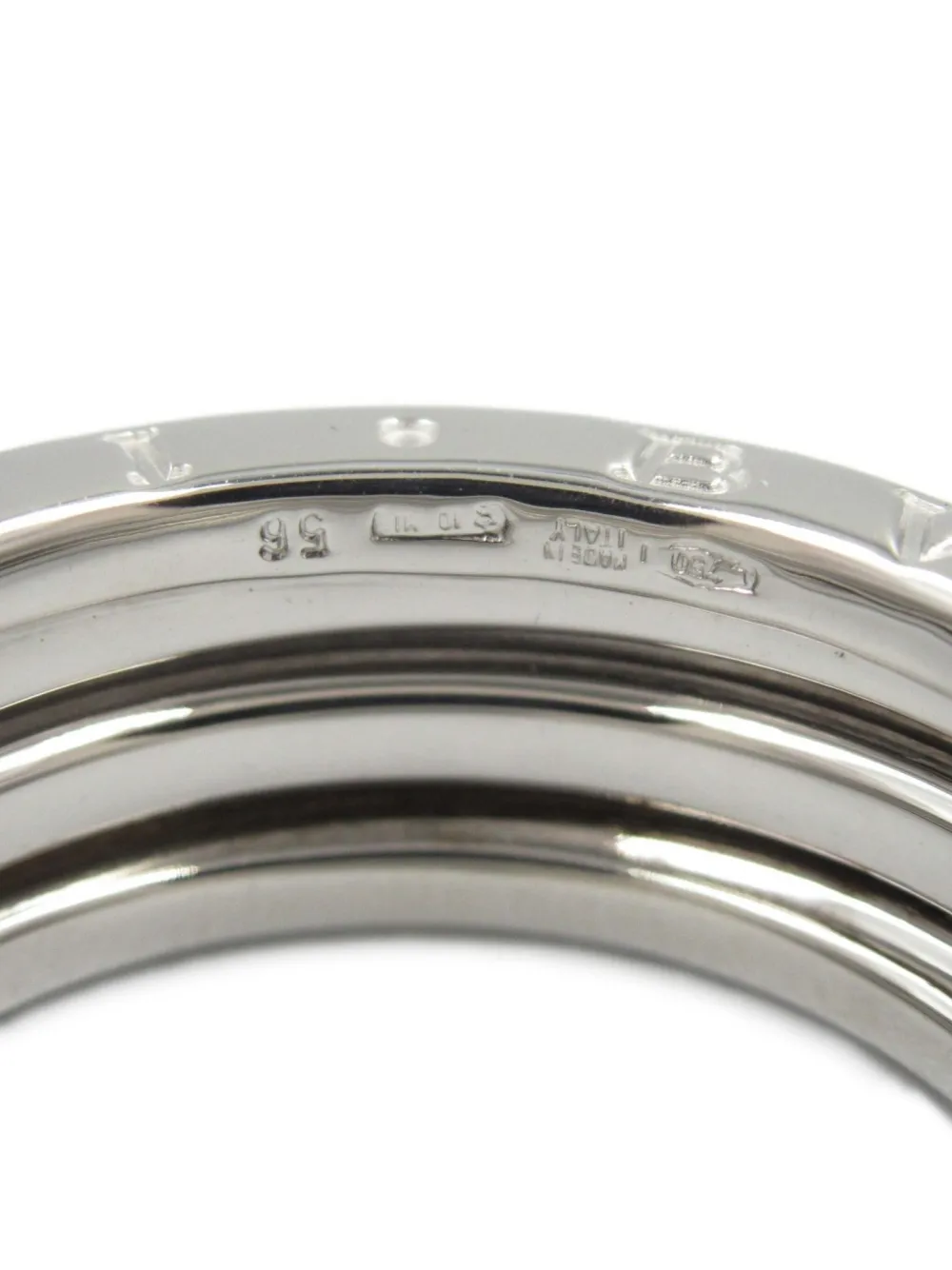 Pre-owned Bvlgari 2010s 18k White Gold B-zero1 Ring In 银色