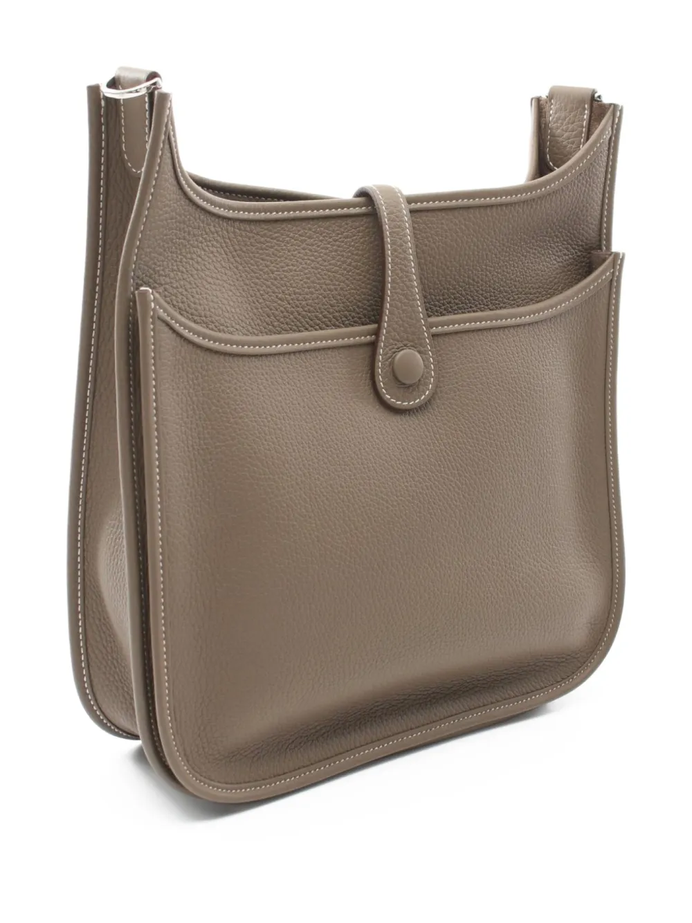 Pre-owned Hermes 2024 Evelyne 3 Troyes Pm Shoulder Bag In Brown
