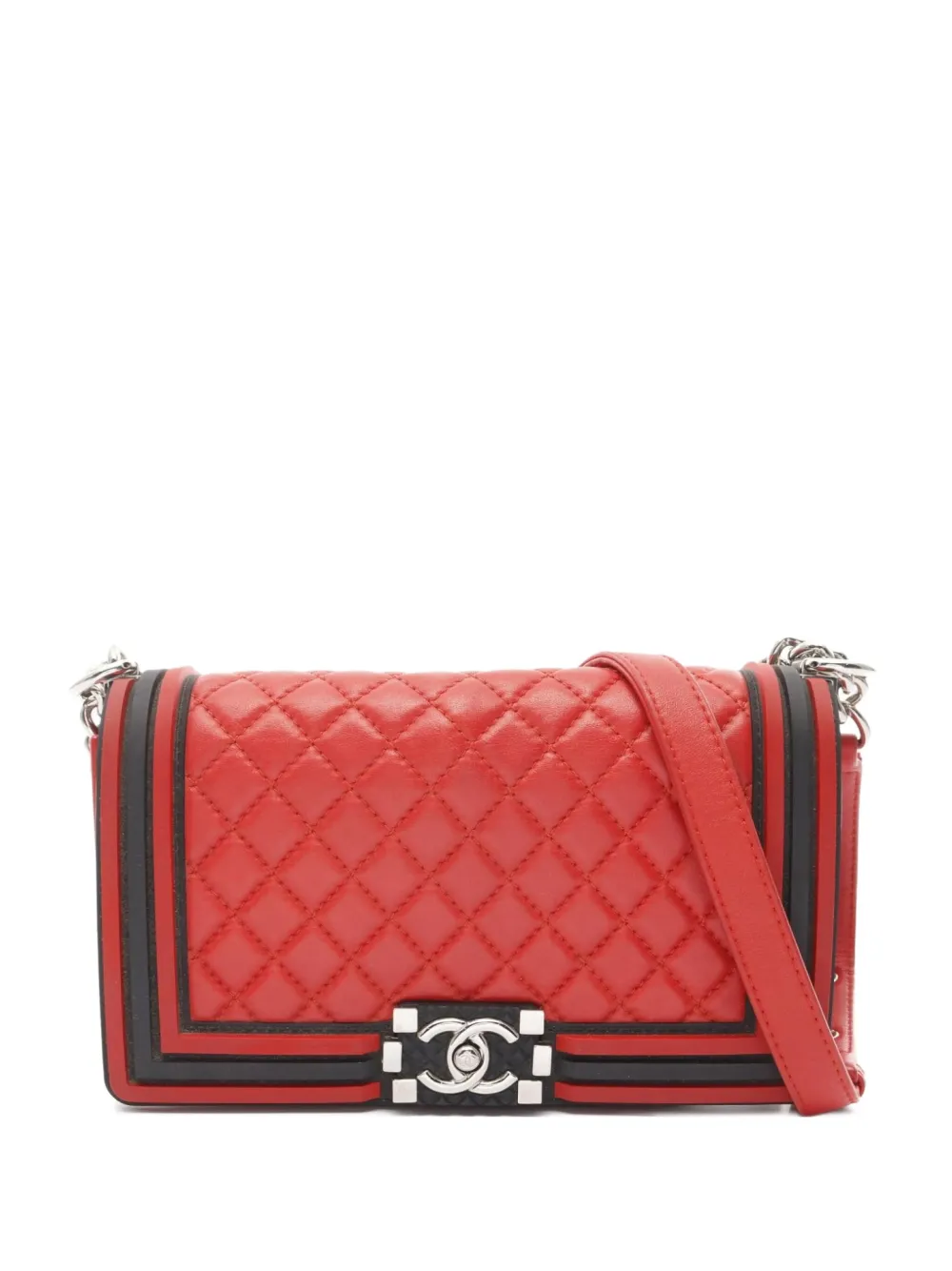 CHANEL Pre-Owned 2017-2018 Le Boy shoulder bag | Red | Image 1