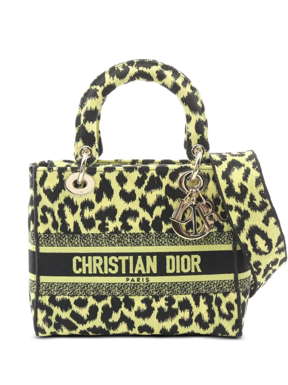 Christian Dior Pre-Owned 2010s レディ D-Lite 2wayハンドバッグ M - イエロー Christian Dior Pre-Owned 2010s レディ D-Lite 2wayハンドバッグ M - イエロー