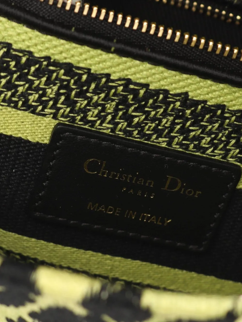 Pre-owned Dior 2010s Medium Lady D-lite Two-way Handbag In Yellow