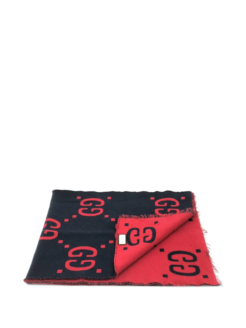 Gucci Pre-Owned 2000s GG pattern wool scarf | Men | Image 2