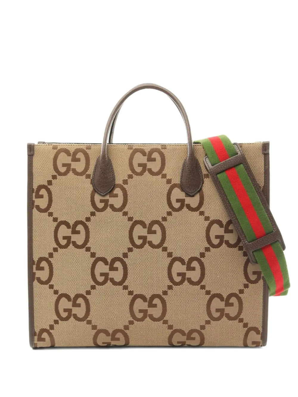 Gucci Pre-Owned 2010s ジャンボ GG 2way ハンドバッグ - ブラウン Gucci Pre-Owned 2010s ジャンボ GG 2way ハンドバッグ - ブラウン