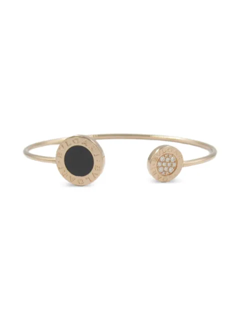 Bvlgari Pre-Owned 2010's 18K 로즈 골드 다이아몬드 오닉스 브레이슬릿